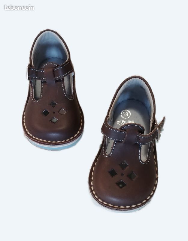 👞👶 CHAUSSURE EN CUIR PAT ET RIPATON taille 19 en Excélent état 👶👞 (image 1)
