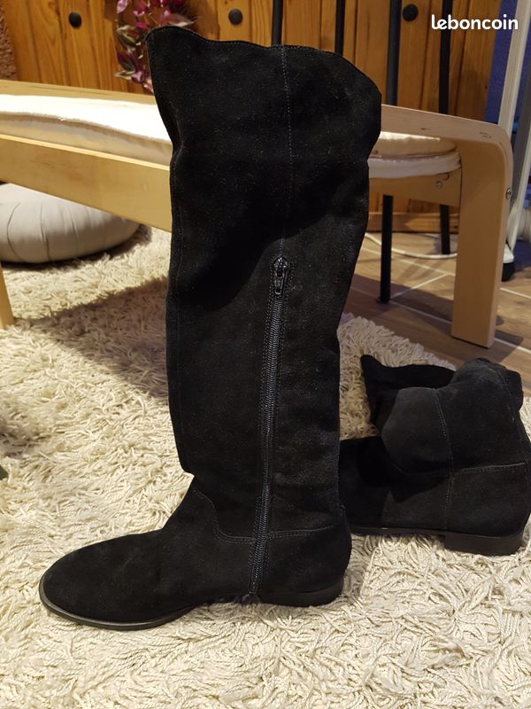 Bottes noir en daim (image 1)