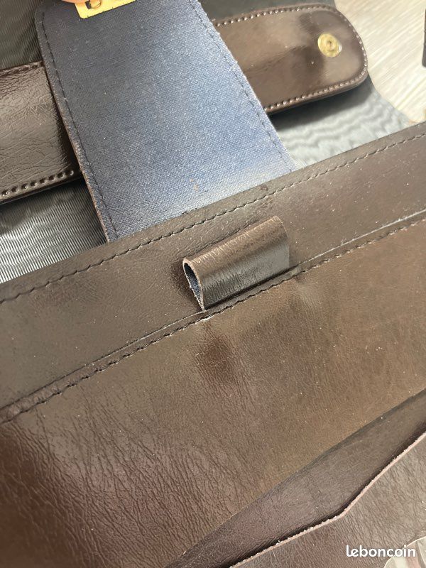 Sac pochette avec sangle vintage marron (image 14)