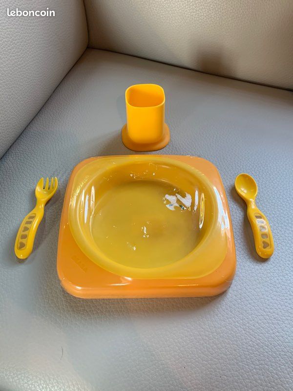 Lot repas Béaba NEUF jaune (image 1)