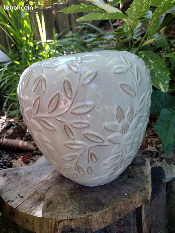 Vase céramique blanc (image 4)