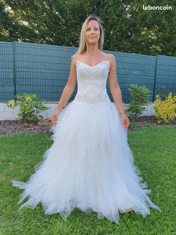 Robe mariée Mademoiselle Amour Blanca 38 Vêtements