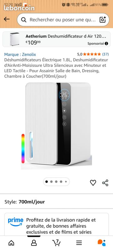 CLEVAST Déshumidificateur Électrique 850 ml avec Ultra Silencieux et Arrêt automatique, Mini Déshumidificateur Portable pour Chambre à Coucher, Salle de Bain, Armoire, Chambre d'Enfant CLEVAST Déshumidificateur Électrique 850 ml avec Ultra Silencieux et Arrêt automatique, Mini Déshumidificateur Portable pour Chambre à Coucher, Salle de Bain, Armoire, Chambre d'Enfant