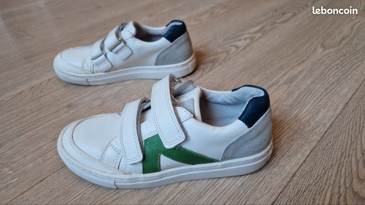 Baskets sneakers garçon blanches DPAM en Annonce en ligne