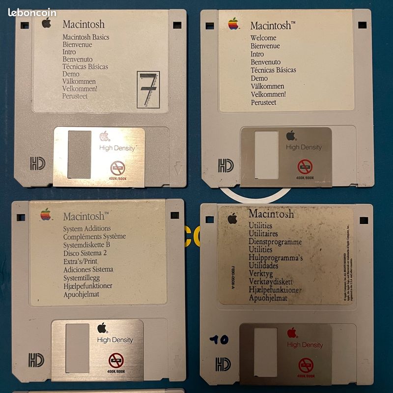 4 DISQUETTES APPLE macintosh et manuels IIsi EUR 39,60 - FR