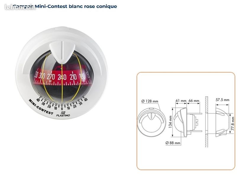 Compas de route « MiniContest de Plastimo » - Équipement nautisme