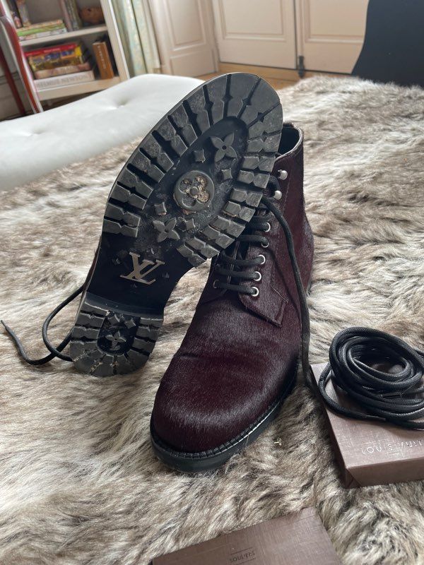 Chaussures Bottines Louis Vuitton Marron d'occasion