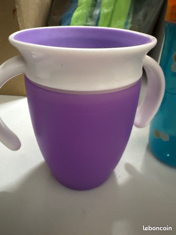 Lot de 2 verres apprentissage (1 avec anse) (image 5)