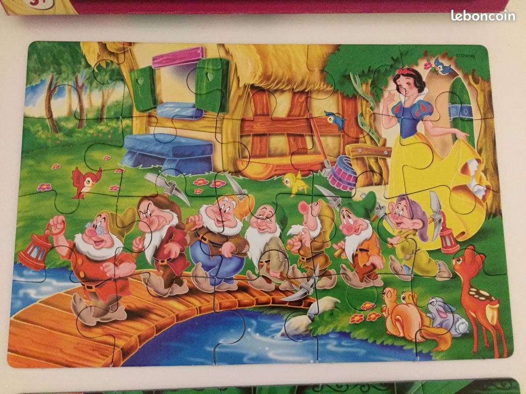 Puzzle Blanche neige et les sept nains 2 x 20 pièces - Jeux & Jouets