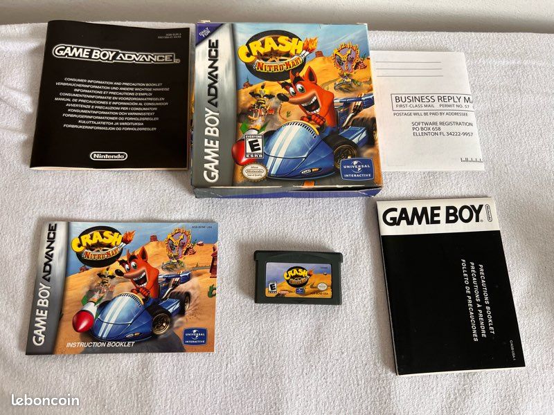 Crash Nitro Kart – Nintendo Game Boy Advance – boîte + notices (image 1)