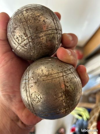 3 Boules De Pétanque JB France Acier - Anciennes Avec Sacoche - Occasion