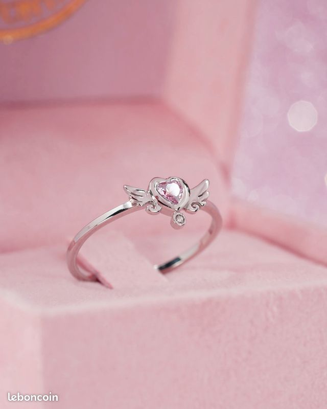 Bague artisanale de MARTA FONTANALS (Espagne). Argent, oxyde de zirconium rose, diamant (image 1)
