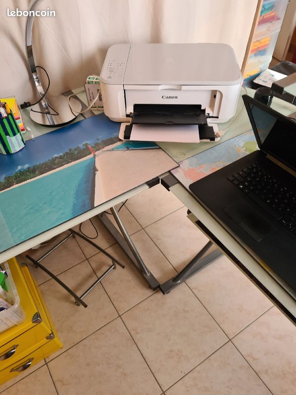 Bureau de Directeur en verre trempé 2 cotés (image 3)
