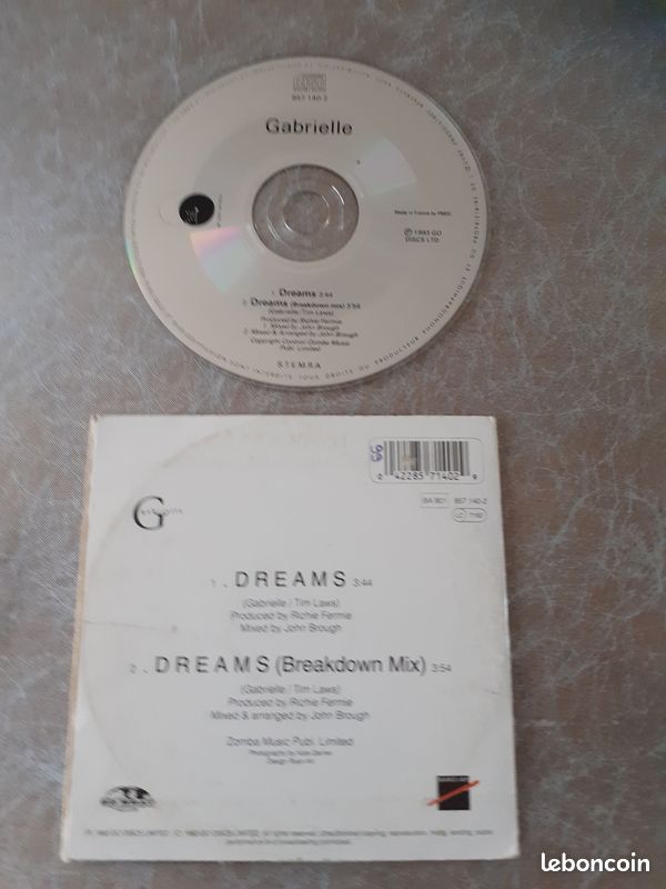 Cd 2 titres gabrielle "dreams" (image 2)