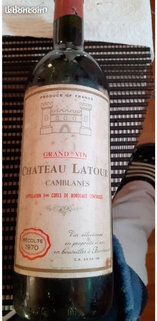 Vins grands crus bordeaux 1er Côtes de Bordeaux année 1970 (image 1)