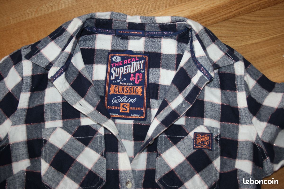 Chemise à carreaux SUPERDRY taille S (image 3)