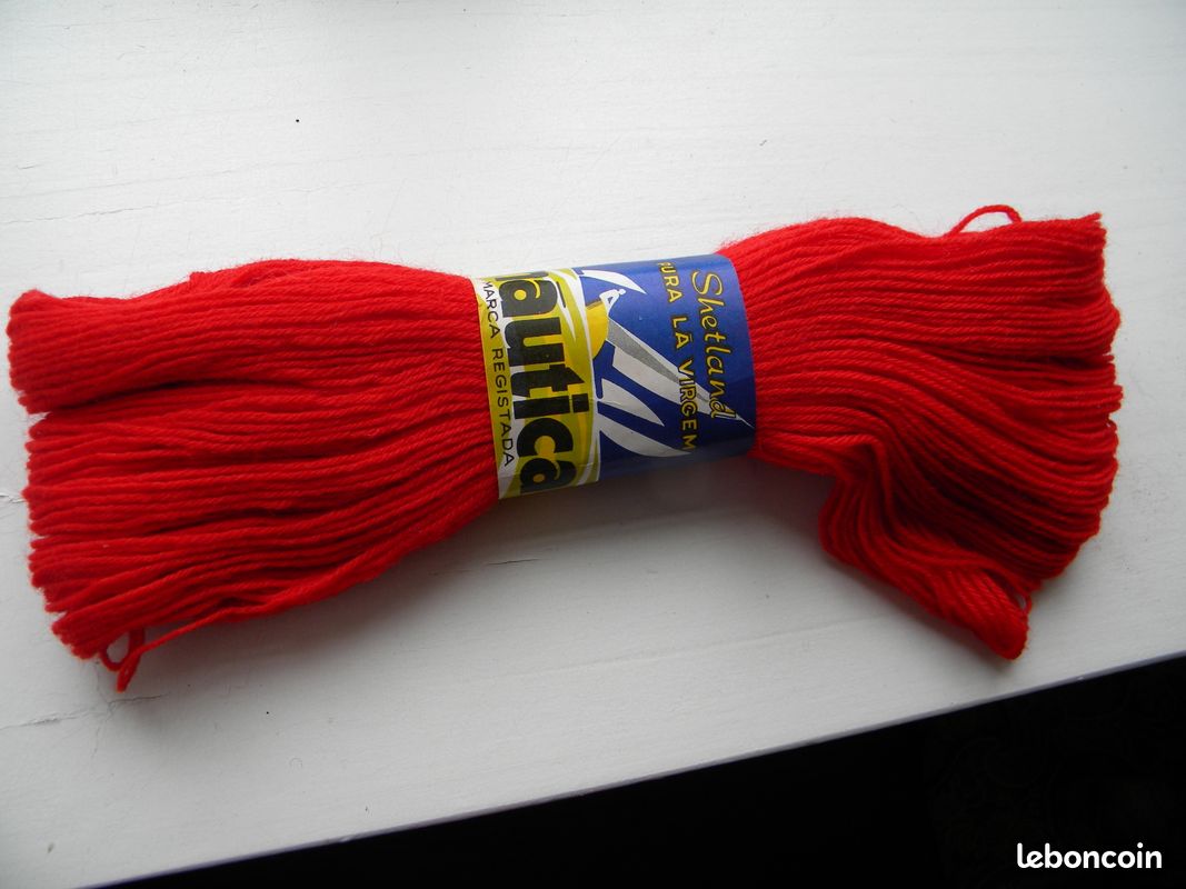 Laine à tericoter 5 écheveaux de 100g shetland rouge (image 2)