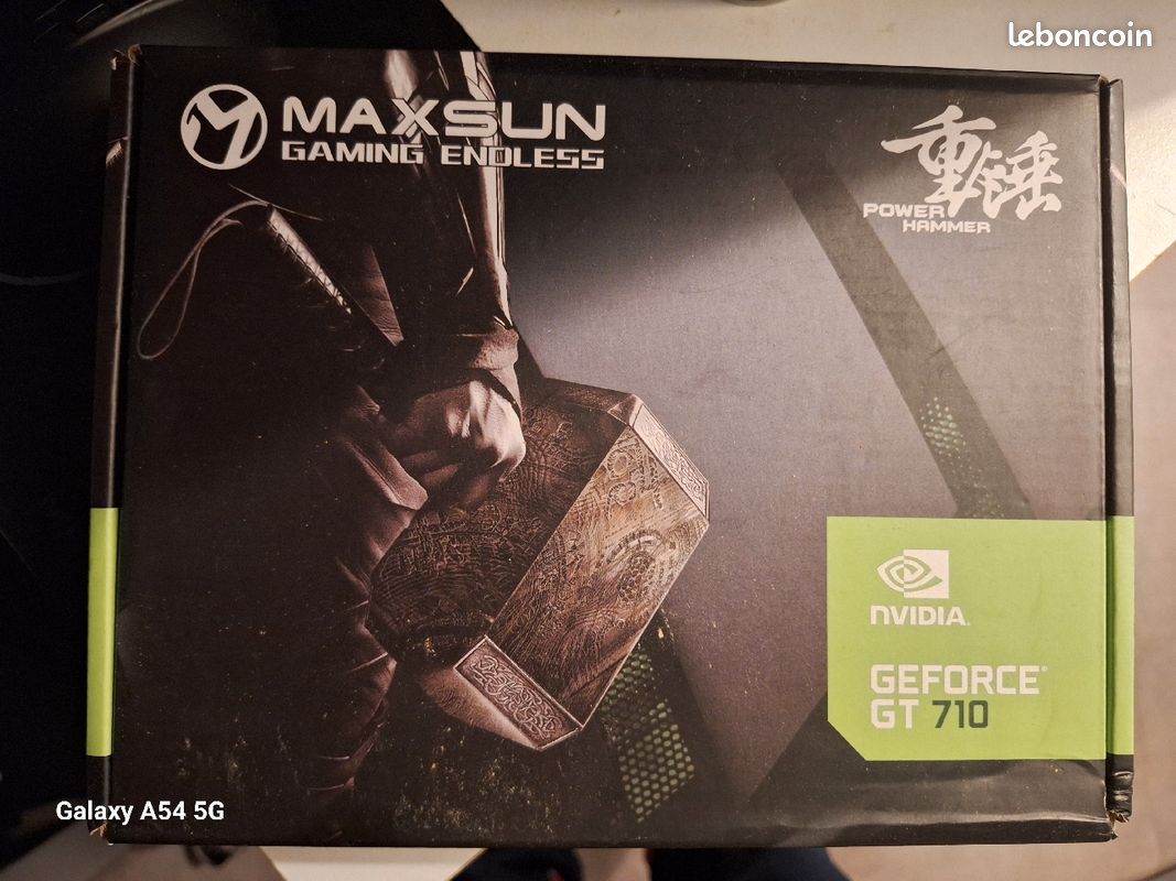 Carte Graphique MAXSUN GT 710 1Go - Profil Bas - VGA, DVI, HDMI - Pour PC Bureau Multimédia