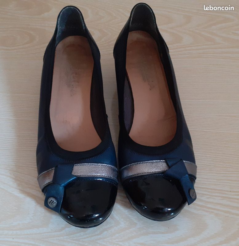 Ballerines cuir à talon 3 cm HIRICA 38 (image 1)