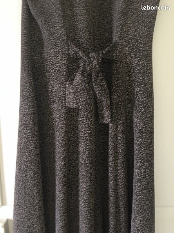 Robe longue noire à pois Nathalie garçon paris taille 2 (image 4)