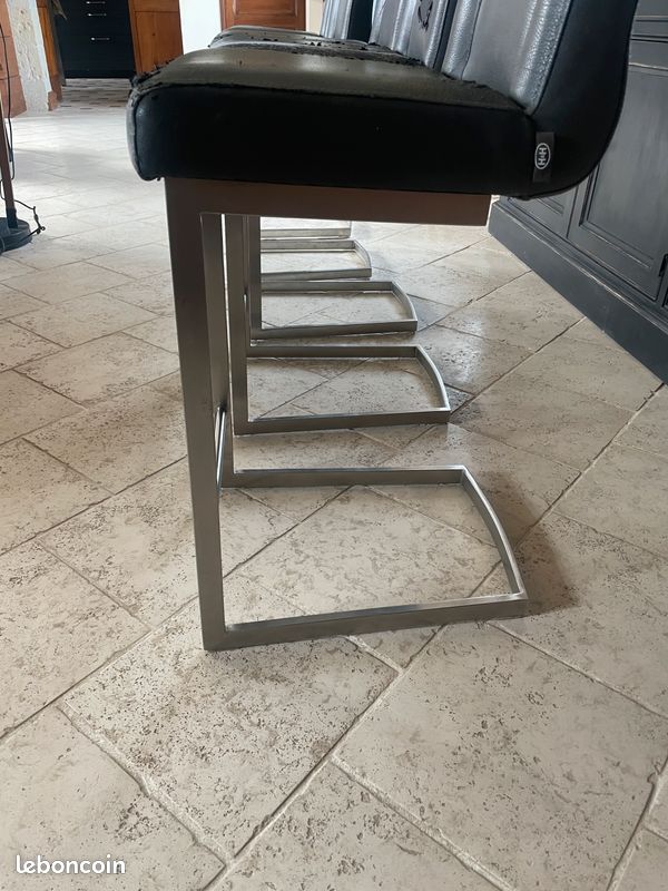 Chaises de bar H et H anthracite à recouvrir. Cd549 (image 6)