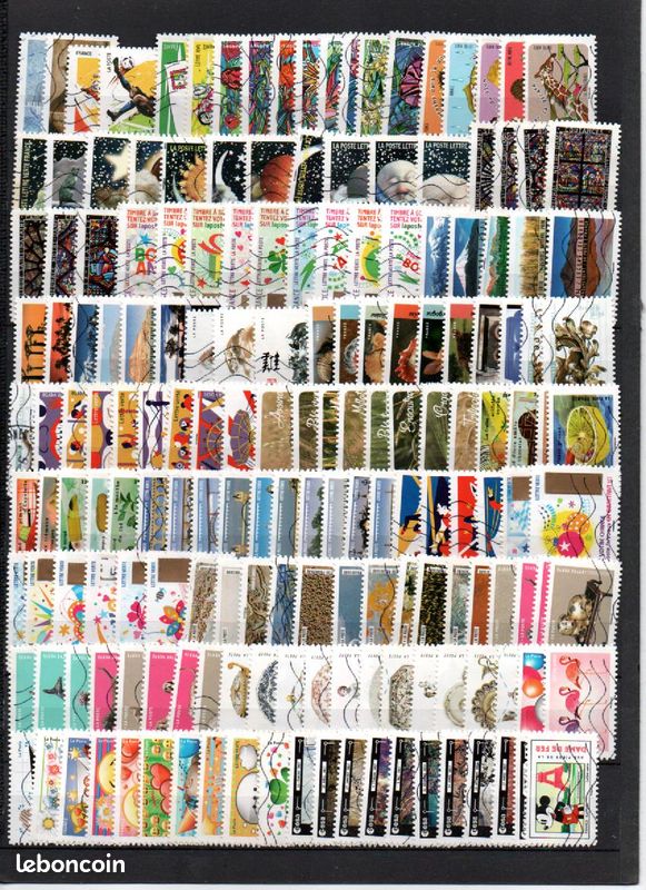 Lot de 1000 timbres adhésifs de France oblitérés (image 3)
