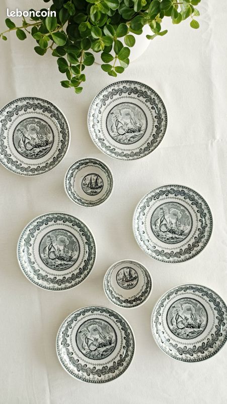 Lot de 6 coupelles et 2 tasses Cappellemans, Jemmapes (image 8)