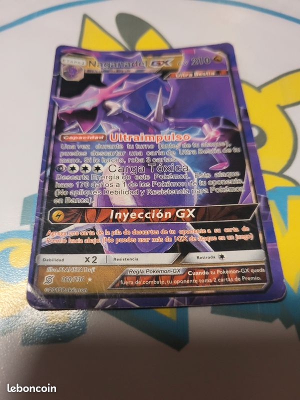 Cartes Pokémon GX, Gold, Rainbow + classeur et jeton – Très bon état (image 4)