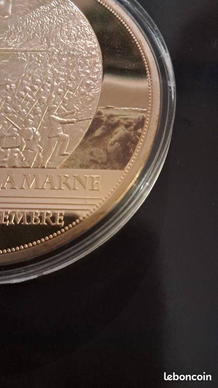 Médaille Bataille De La Marne 1914 – Centenaire 1ère Guerre Mondiale Avec Certificat