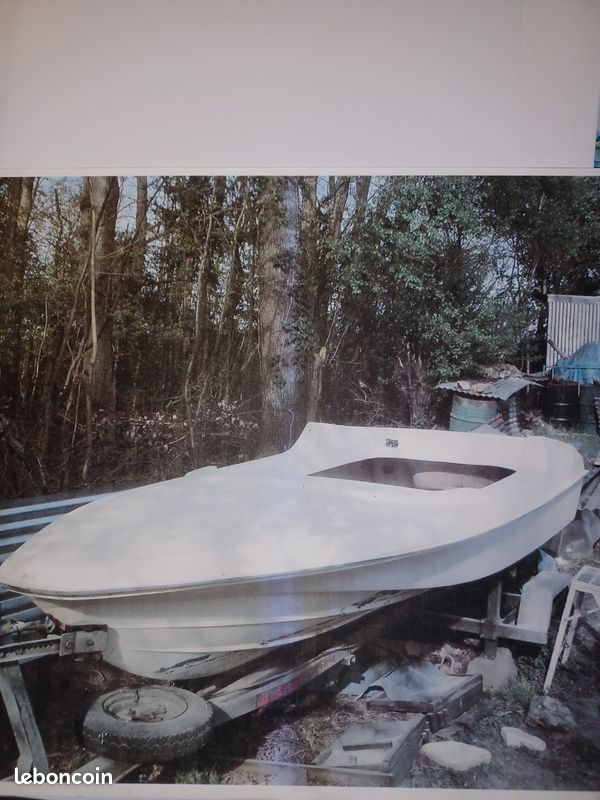 Bateau Hors-bord Jouet Ancien Clim Lamcha Miami - Original Vintage
