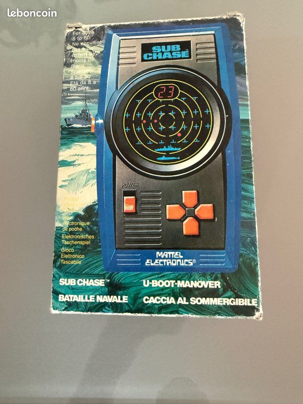 Jeu électronique de poche vintage: Sub Chase Mattel electronics