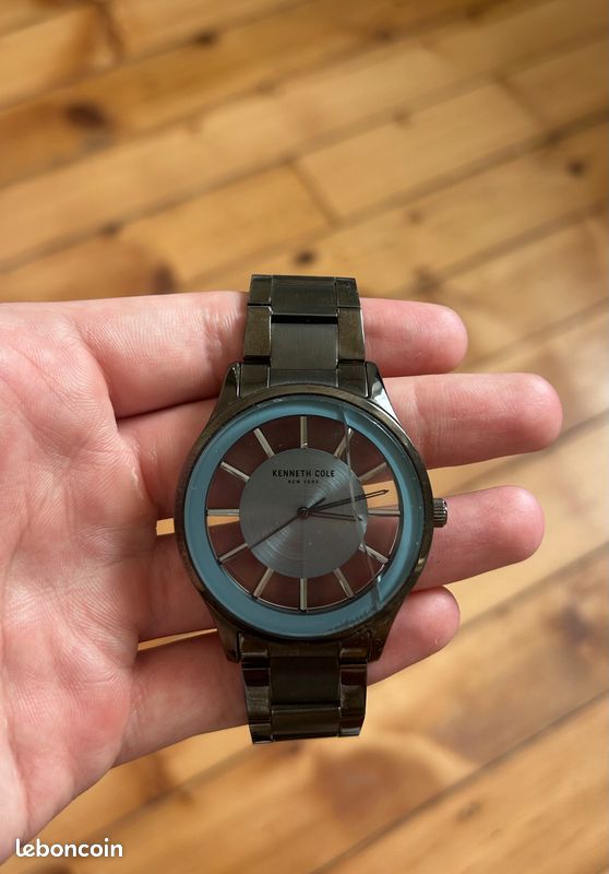 Montre-bracelet Kenneth Cole New York en acier inoxydable noir et bleu pour homme (image 1)