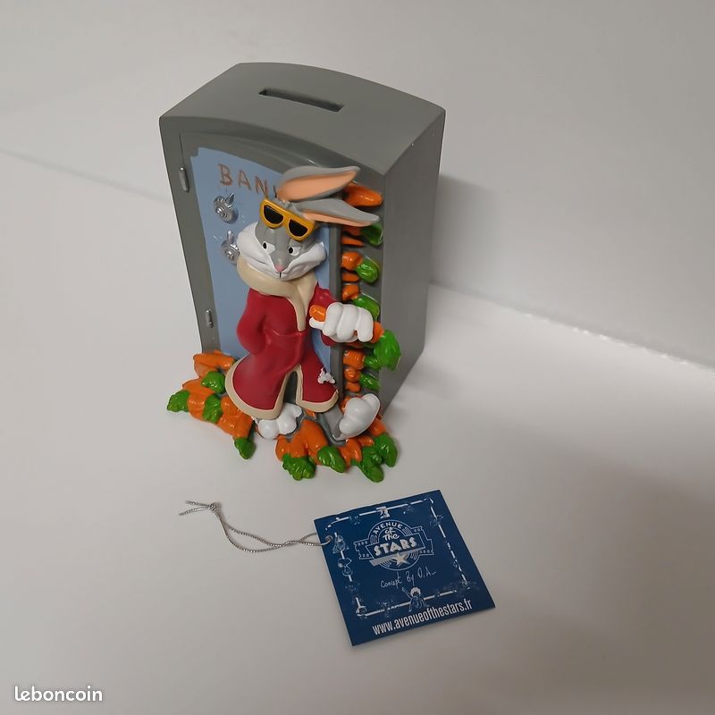 Looney Tunes - Tirelire 18cm Bullyland 1998 - Taz & Bugs Bunny Jeep Trésor Looney Tunes - Tirelire 18cm Bullyland 1998 - Taz & Bugs Bunny Jeep Trésor