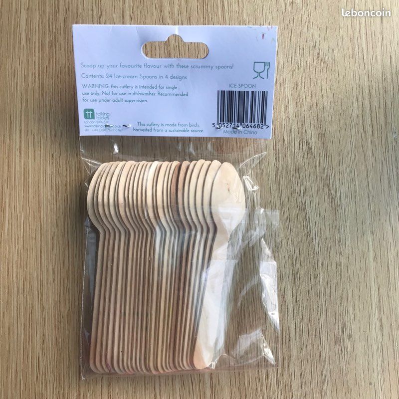 24 cuillères à glace en bois (image 2)