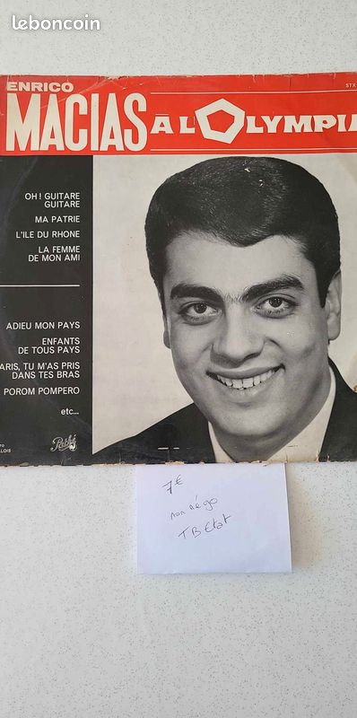 Vinyles E.MACIAS T. ROSSI C.FRANCOIS 33T (image 1)