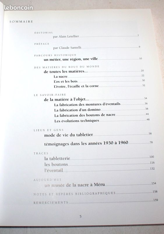 LA NACRE LA TABLETTERIE LE BOUTON L'EVENTAIL de BONNET, PHOTO VAN EES BEECK 1998 (image 3)