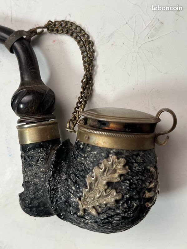 Ancienne pipe suisse BRIAR avec couvercle (image 8)