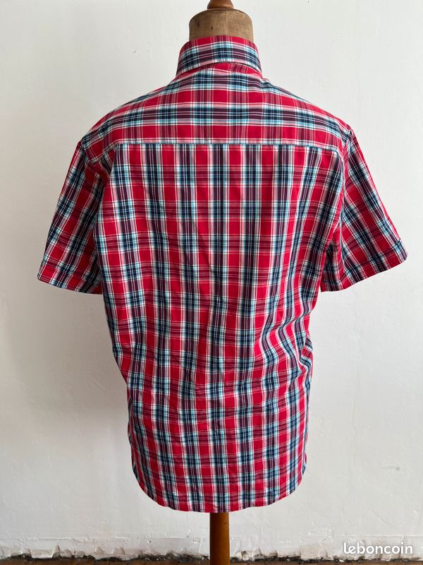 Chemise à carreaux en flanelle garçon bleu nuit