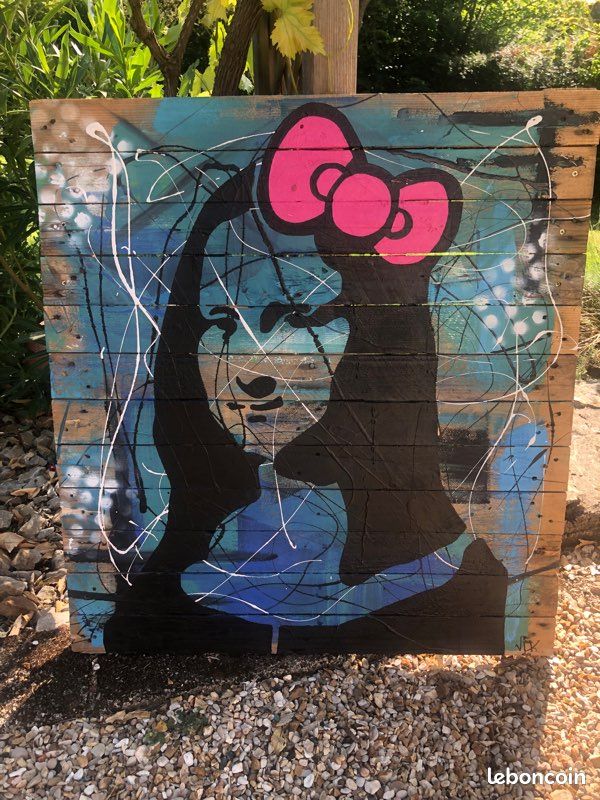 Tableau Joconde Street Art - Toile Multicolore, Art Urbain Moderne