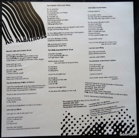 AN ALBATROSS - We are the lazer vikings - vinyle - EP - Une face - 12" - US - 2003 (image 7)