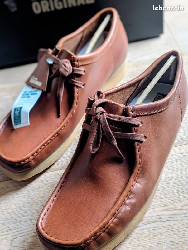 Mocassins Clarks Swirl – Cuir Marron – Femme 8.5 – Talon Plat – Enfiler