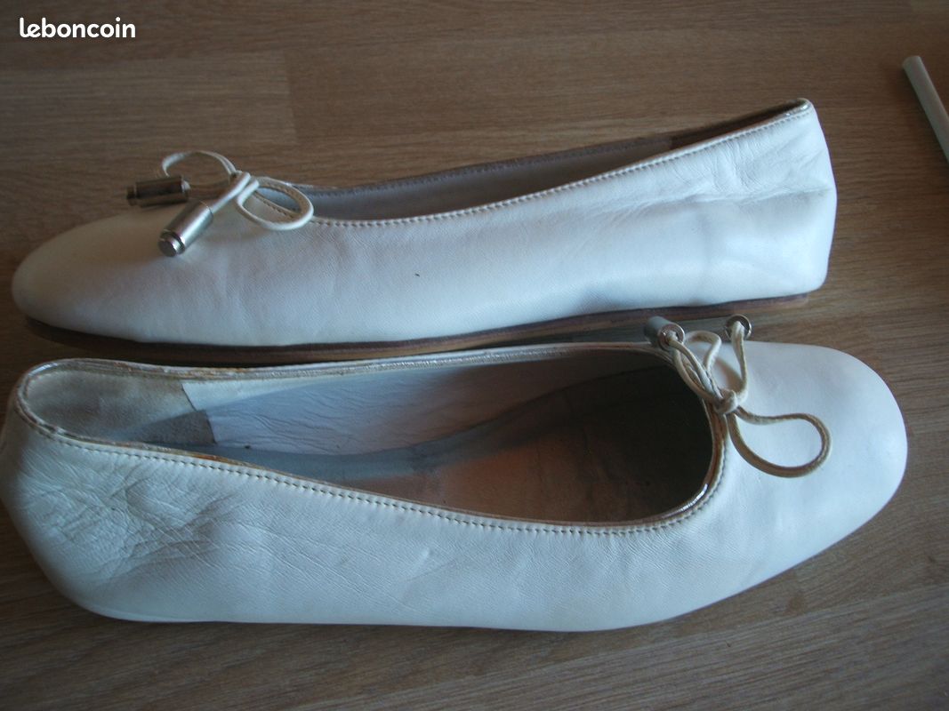 Ballerines ivoires "Clergerie" (image 2)
