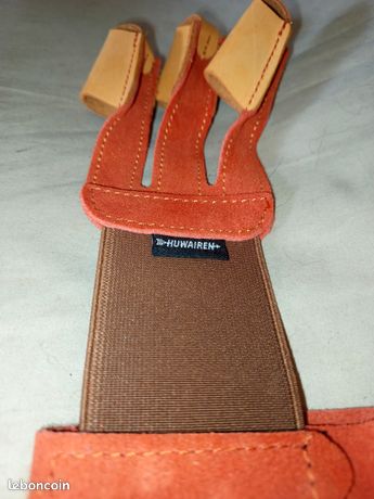 Grand Gant De Tir Vintage En Cuir – USA, Taille L, Fait Main, Archerie Traditionnelle