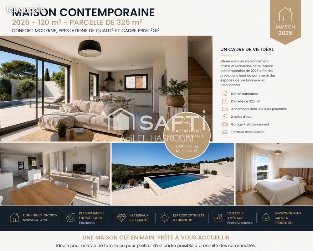 Maison 5 pièces 120 m² · à Vailhauquès · 120 m² · 499 999 €
