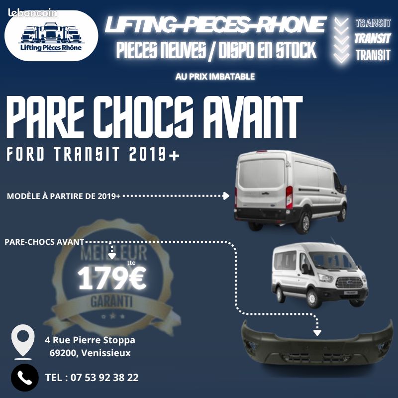 Pare‑chocs FORD TRANSIT 2019+ NEUFS (image 1)