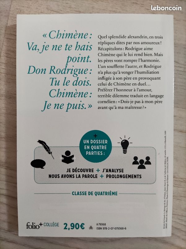 Le Cid, Pierre Corneille, Folio + collège (image 2)