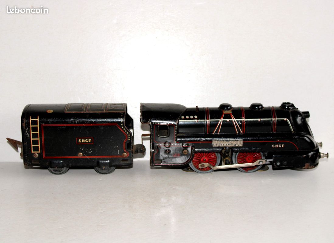 Locomotive à Vapeur électrique JEP O - Tôle, Longueur 28cm - Bon état, Fonctionne