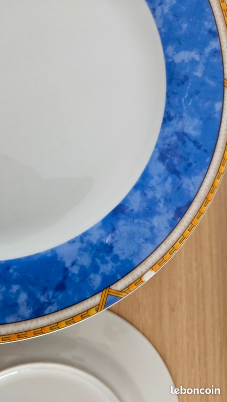 Service porcelaine véritable bleu et blanc (image 4)