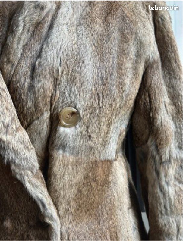 Manteau fourrure de lapin Sandro de belle qualité (image 4)