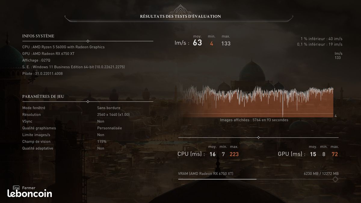 Pc Gamer AMD Ryzen 5 5600G/ RX 6750XT (image 5)